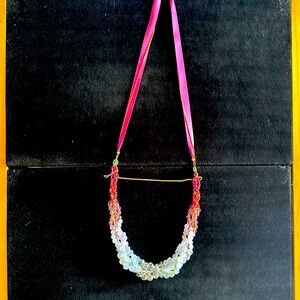 Swarovski Crystal Pink Ombre Noble Long Necklace, NBW